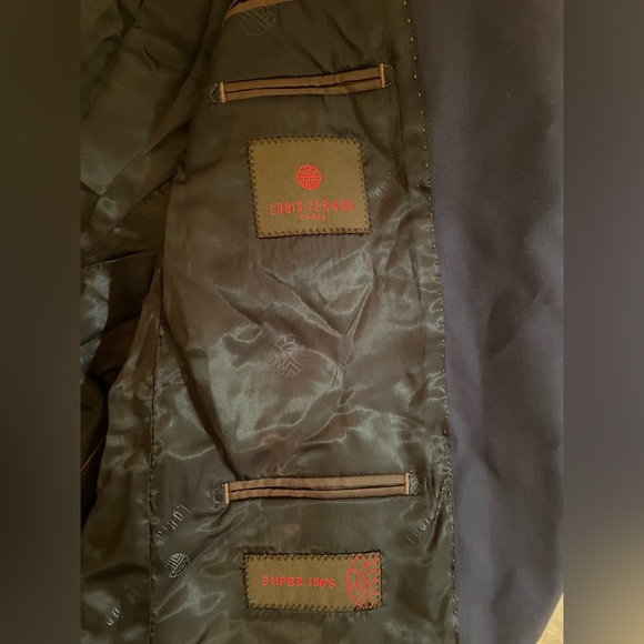 Louis Feraud Paris 2 piece navy blue suit size 42 US/ 52 Europe - Picture 4 of 5